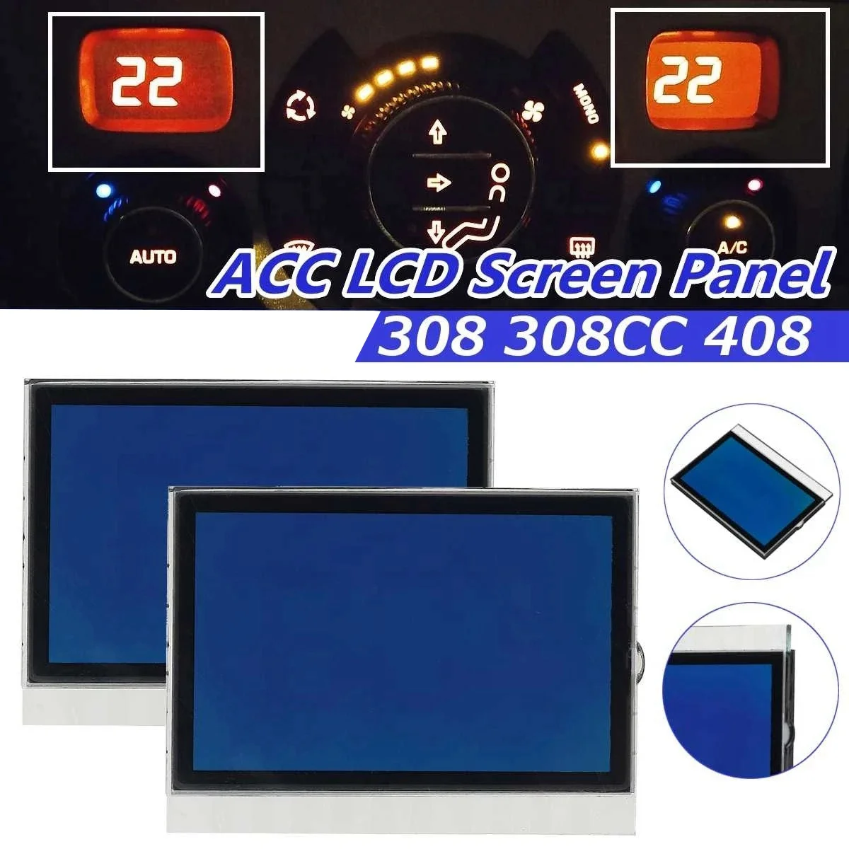 Car ACC Lcd Panel Module Display Monitors Pixel Repair Air Conditioning Information Screen for Peugeot 308 308CC 408