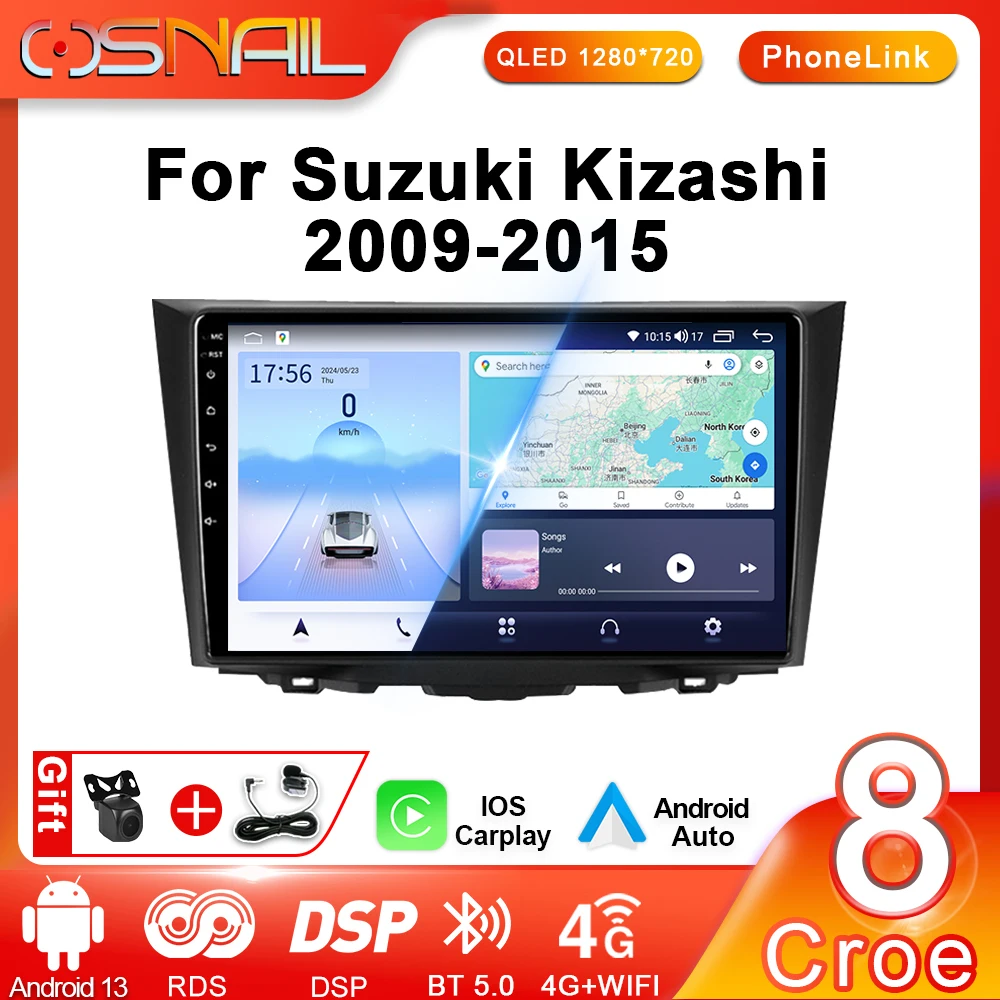 

Android 13 Stereo Car Radio For Suzuki Kizashi 2009-2015 Multimedia Video Player 4G BT Auto Carplay Screen 2 Din GPS Navigation