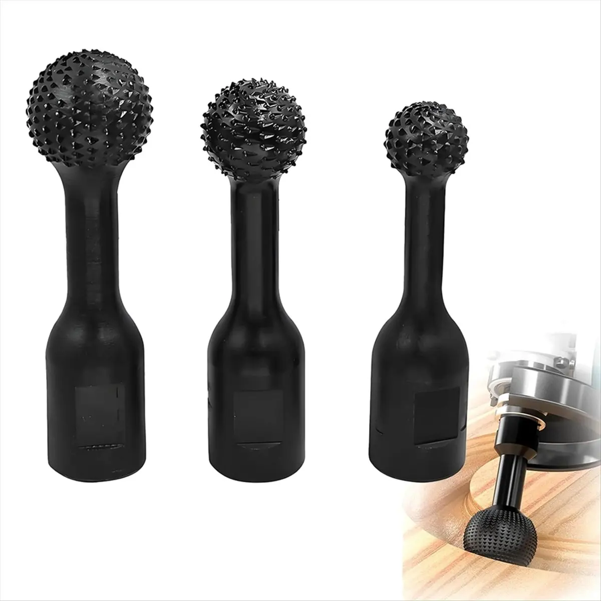 T28C! 3 Pcs Angle Grinder Grinding Head for 1/2 Gouge Angle Grinder Attachments Spherical Grinding Head for Carving Engraving