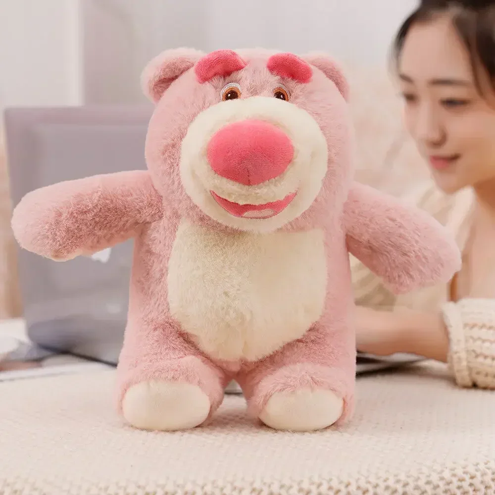 

Cartoon Disney Lotso Plush Toys Anime Toy Story 3 Cute Bear Plush Doll Pink Strawberry Bear Stuffed Doll Xmas Girls Gift Toys