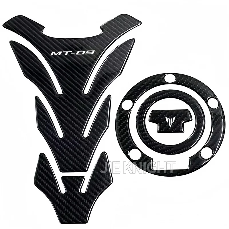 3D Carbon Fiber Motorcycle Fuel Tank Pad Cover Protector Decal Stickers For YAMAHA MT09 MT-09 mt09 MT-09 LOGO