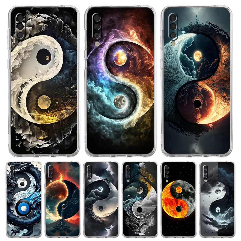 Bagua Formation Transparent Phone Case for Samsung Galaxy A12 A50 A52 A70 A40 A10 A20 A30 A02 A03S A04 Cover Silicone Shell Bags