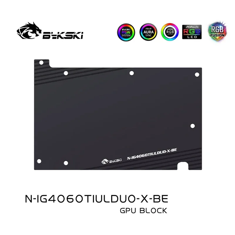 

Блок графического процессора Bykski N-IG4060TIULDUO-X для Colorful GeForce RTX 4060 Ti Ultra W OC 8G, графическая видеокарта с водяным охлаждением/радиатором