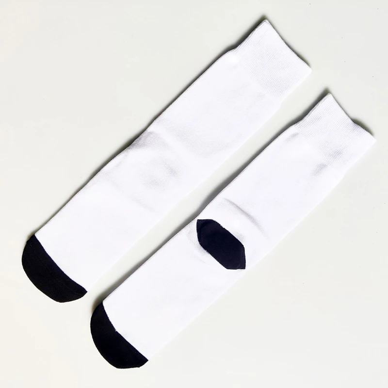 5pairs Sublimation DIY White Blank Polyester Socks Size 30-40cm