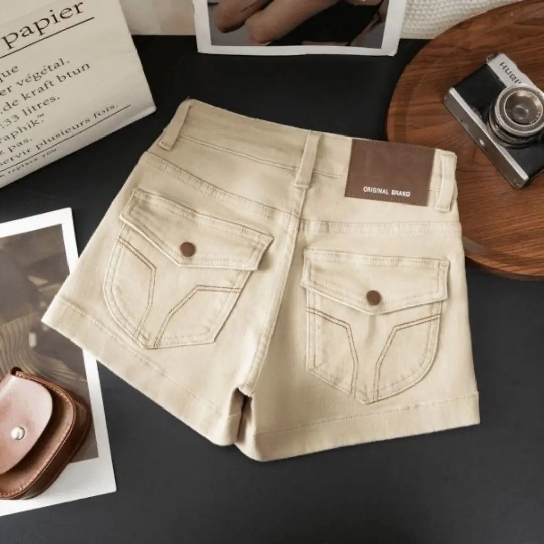 Retro Washed High Waist Denim Shorts Women 2026 Summer New Hot Girl Sexy Jeans Super Shorts