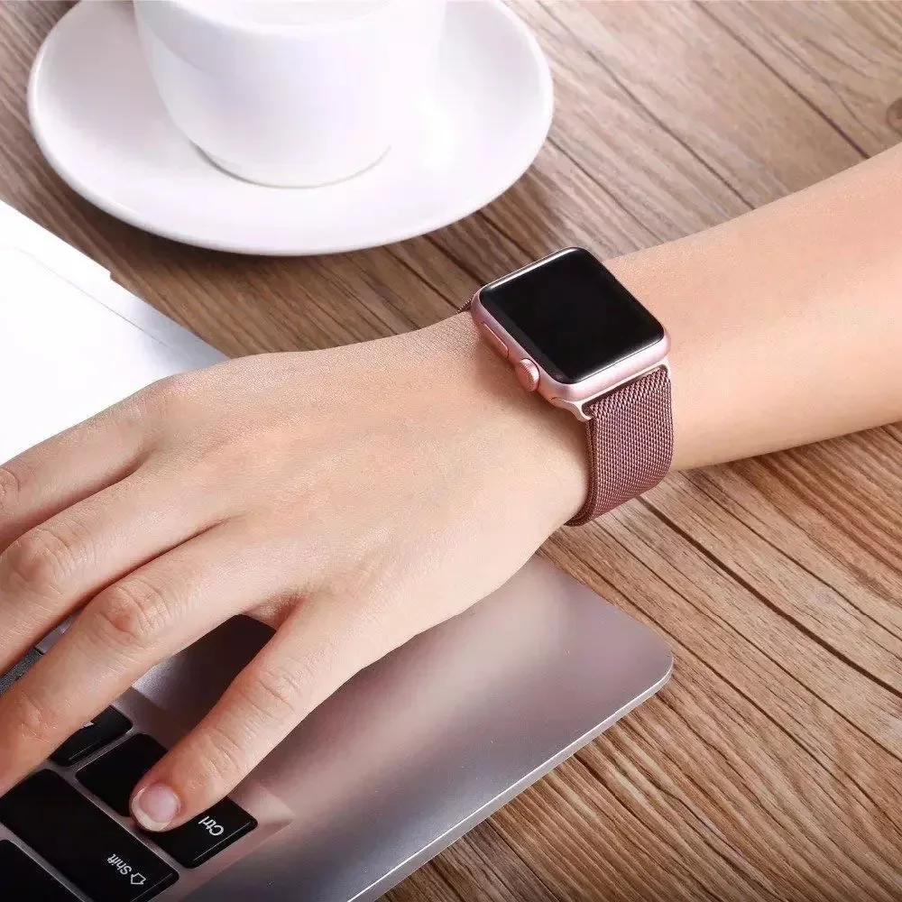 Milanese-Metallarmband für Apple Watch 12, 42mm 44mm 45mm 46mm 49mm, Armband für iWatch Series 12 11 10 Ultra 4 3 2 – Detail 8