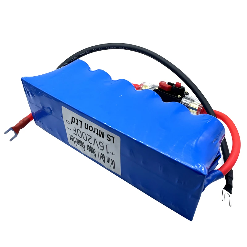 Módulo rectificador automotriz LS Mtron Ltd 16V200F, banco paralelo 2.7V600F con fuente de alimentación de respaldo de carcasa termorretráctil