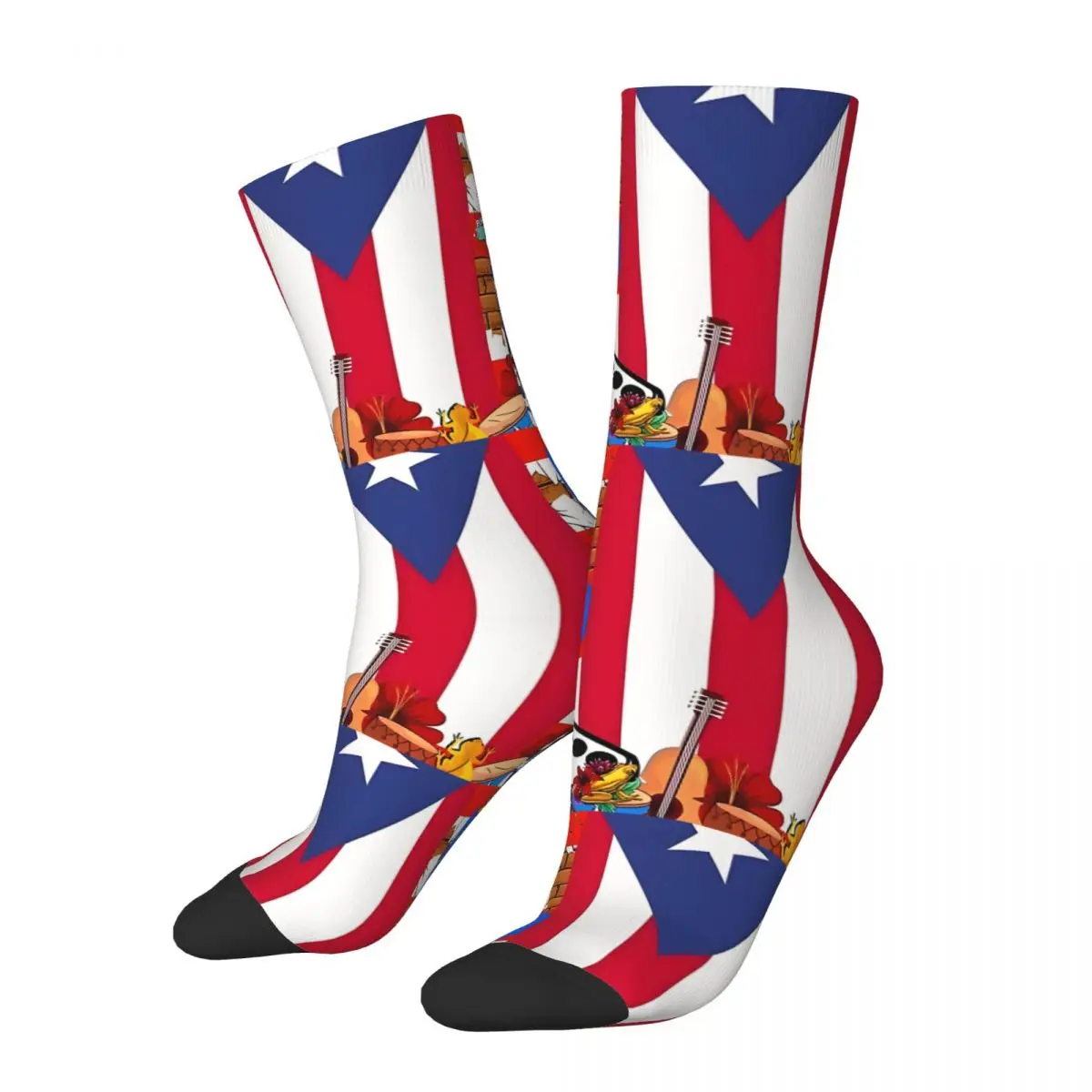 Puerto Rico Socks Sports 3D Print Boy Mid-calf Sock