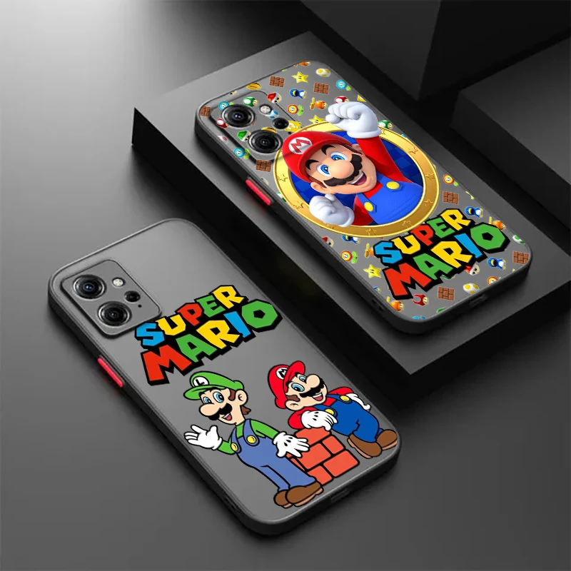 Fun Magic Super M-Marios Frosted Translucent For Redmi Note 13 12 12S 12T 11 11T 11E 10 10S 9 Pro Plus 5G Funda Phone Case