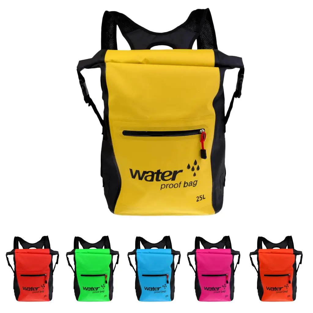 Waterproof Backpack PVC Roll Top Closure Kayak Boat Bag for Canoe Surfing Hiking Climbing Outdoor Use