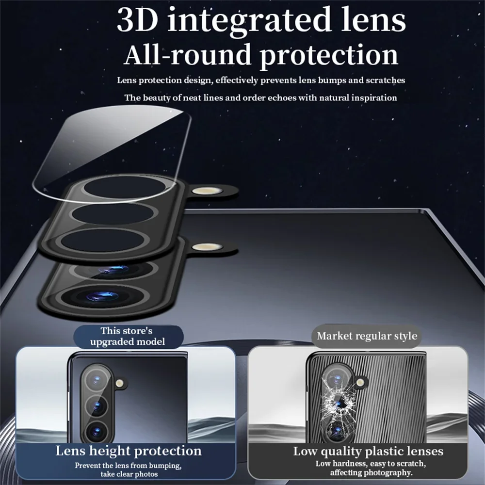 Luxury For Magsafe Wireless Charging Matte Frosted AG Case For Samsung Z Fold 7 ZFold 6 5 4 3 5G Full Lens Protection Back Cover