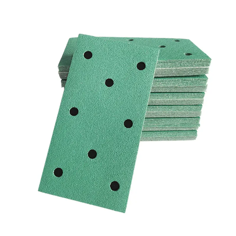 100PCS Suitable for Household Rectangular Dry Grinding Aluminum Flocking Trays With Backing Sandpaper Without Sand Loss And Wear