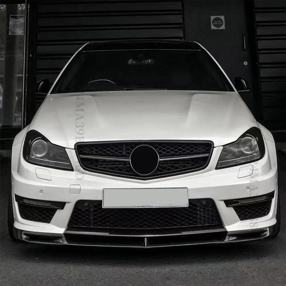 Facelift Sport Front Hood Grille Racing Bumper Grill Sport For Mercedes Benz C class W204 C43 2007-2014 AMG Style Refit Upgrade