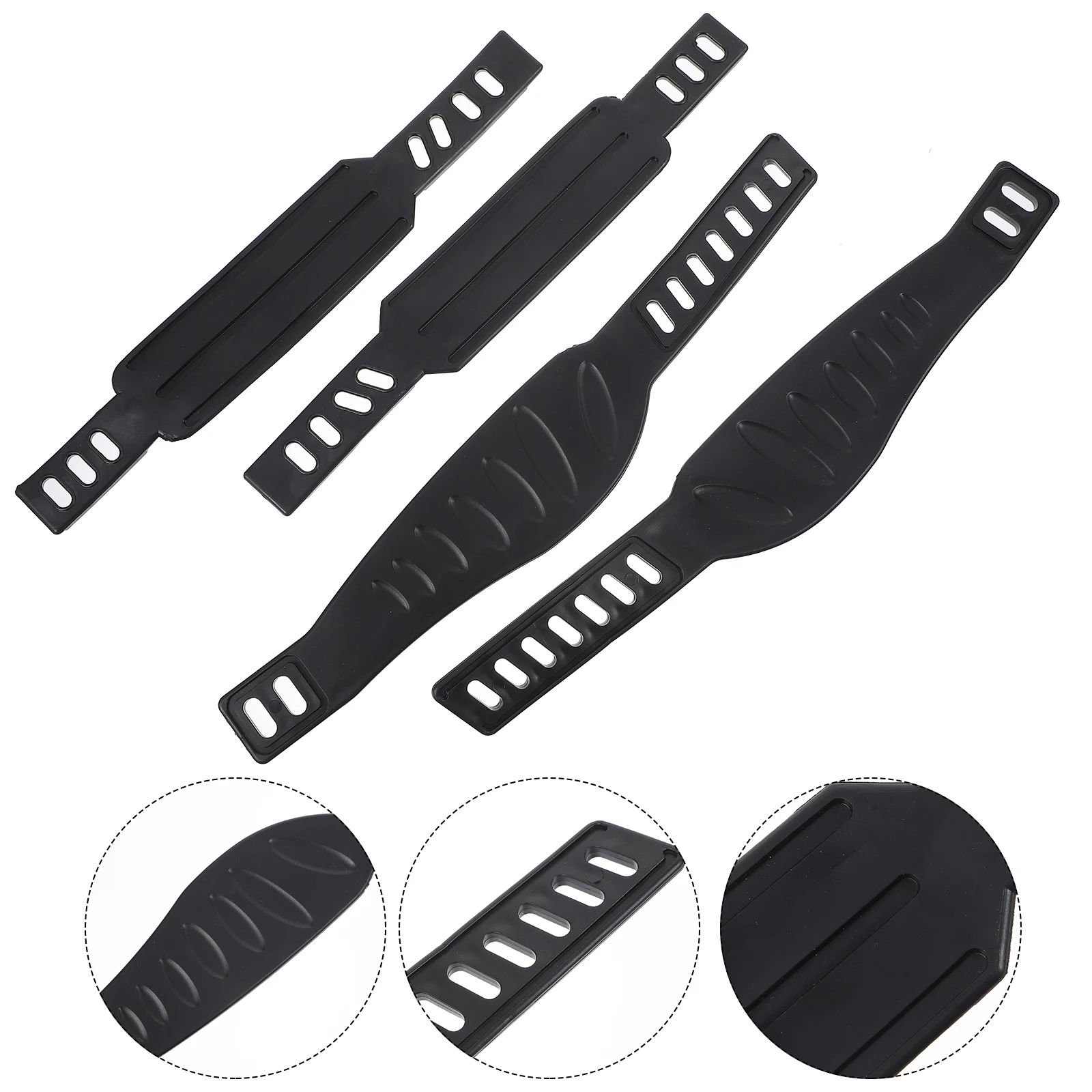 

2 Pairs Lightweight Adjustable Pedal Straps for Stationary Bike Tricycle Cycling Exercise Gym Sports Anti Slip Plastic Indoor
