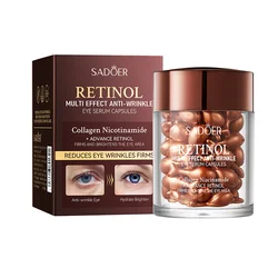 Retinol Anti Wrinkle Eye Serum Capsules Firming Lifting Remove Dark Circles Eye Bags Puffiness Moisturizing Whitening Eye Care