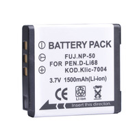 1500mAh NP 50 FNP-50 NP50 KLIC-7004 D-Li68 Camera Battery for FUJIFILM FinePix F100fd F200EXR F60fd F50fd F70EXR KODAK Zi8