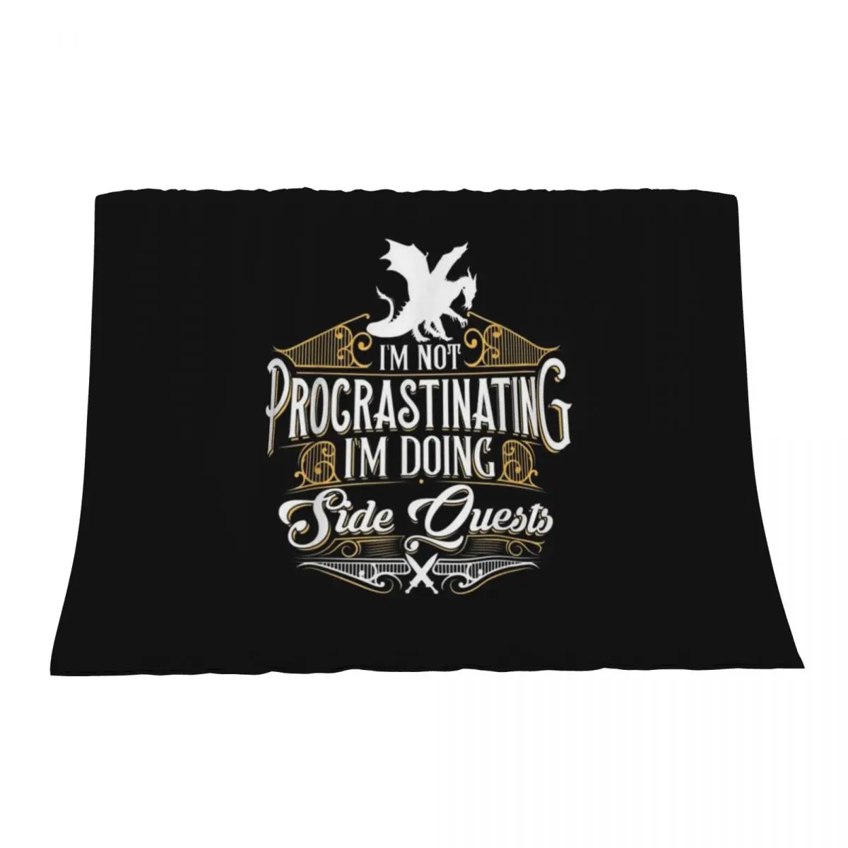 

I'm Not Procrastinating I'm Doing Side Quests Throw Blanket blankets ands Cute Plaid Heavy Sofa Blankets