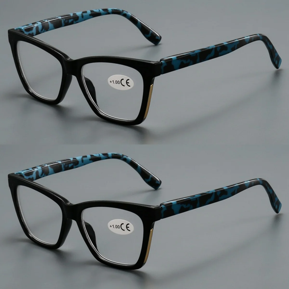

2PCS New Trendy Reading Glasses High-end Simple Square Frame Ultra-light Reading Glasses For Men And Women