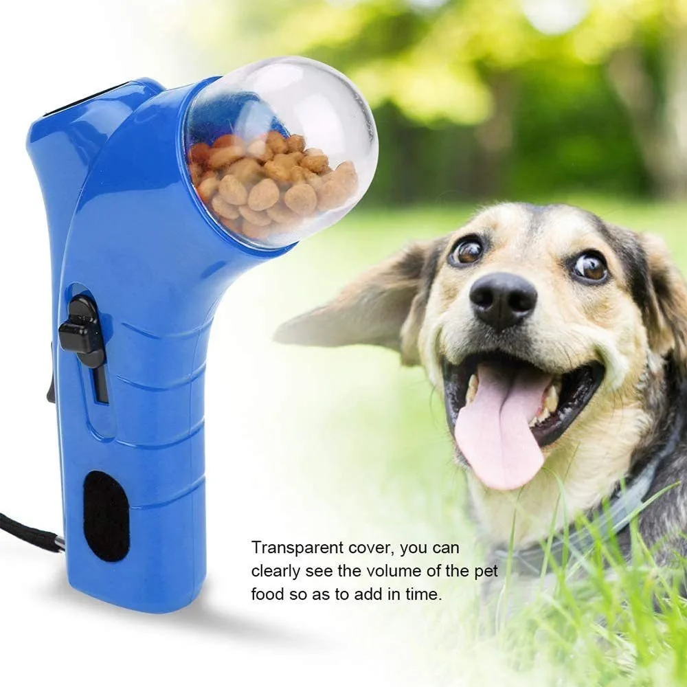 Handheld Pet Snack Launcher Tragbare Kunststoff Lebensmittel Katapult Feeder Lustige Pet Training Belohnung Spielzeug Outdoor Training Zubehör