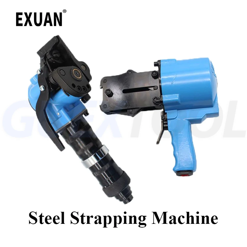 Pneumatic Strapping Machine Split Belt Tying Machine Steel Belt Wrapping Machine Banding Tools Packing Machine Tensioner Sealer