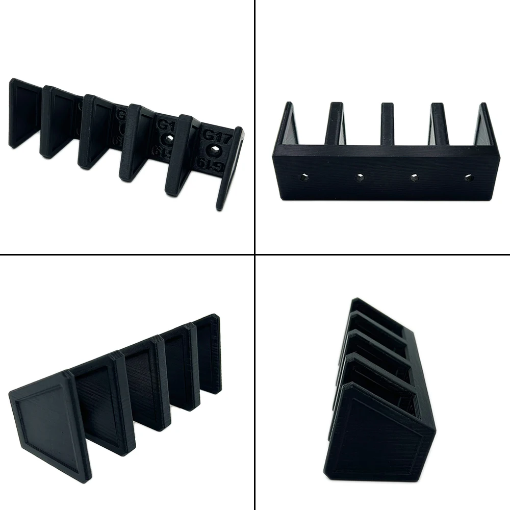 Tactical 3/4/5 Slots Pistol Magazine Holder Wall Mount Handgun Mag Rack for 17 19 Magazine Display Gun Safe Accessories