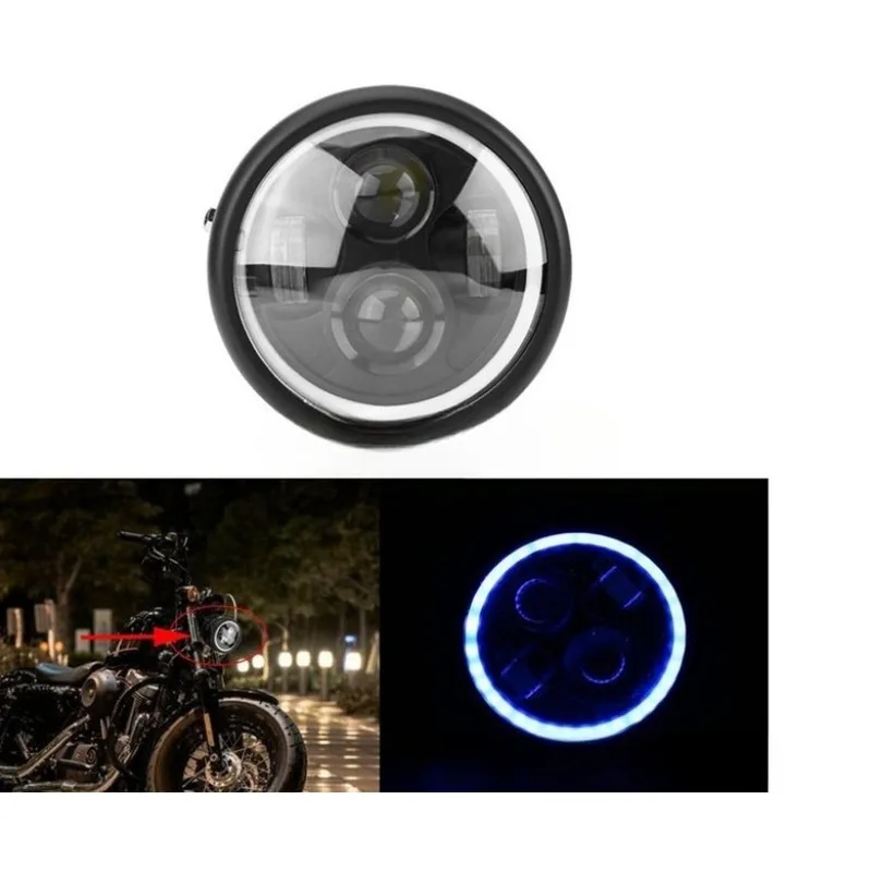 

Motorcycle modification LED headlights, metal retro headlights, universal for motorcycles