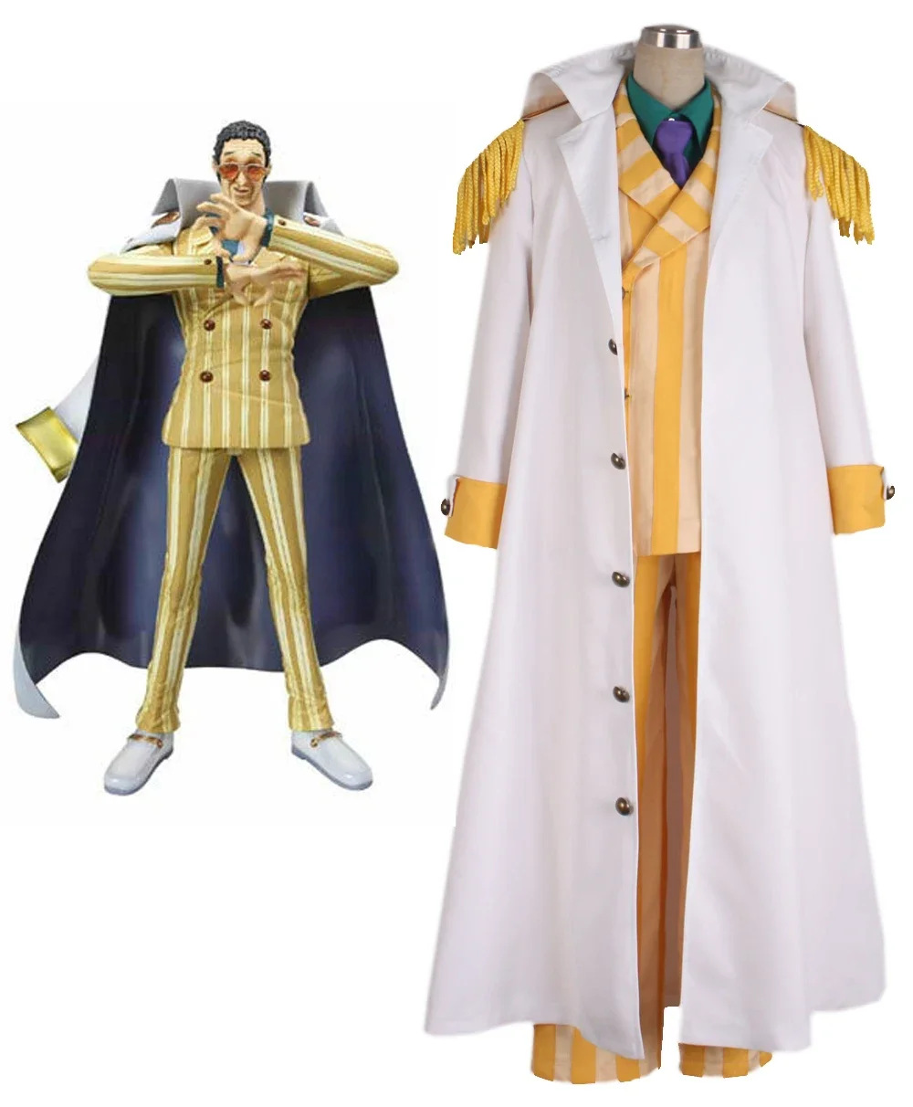  Kprusoian Yellow Monkey Navy Admiral Uniform Cosplay Costume