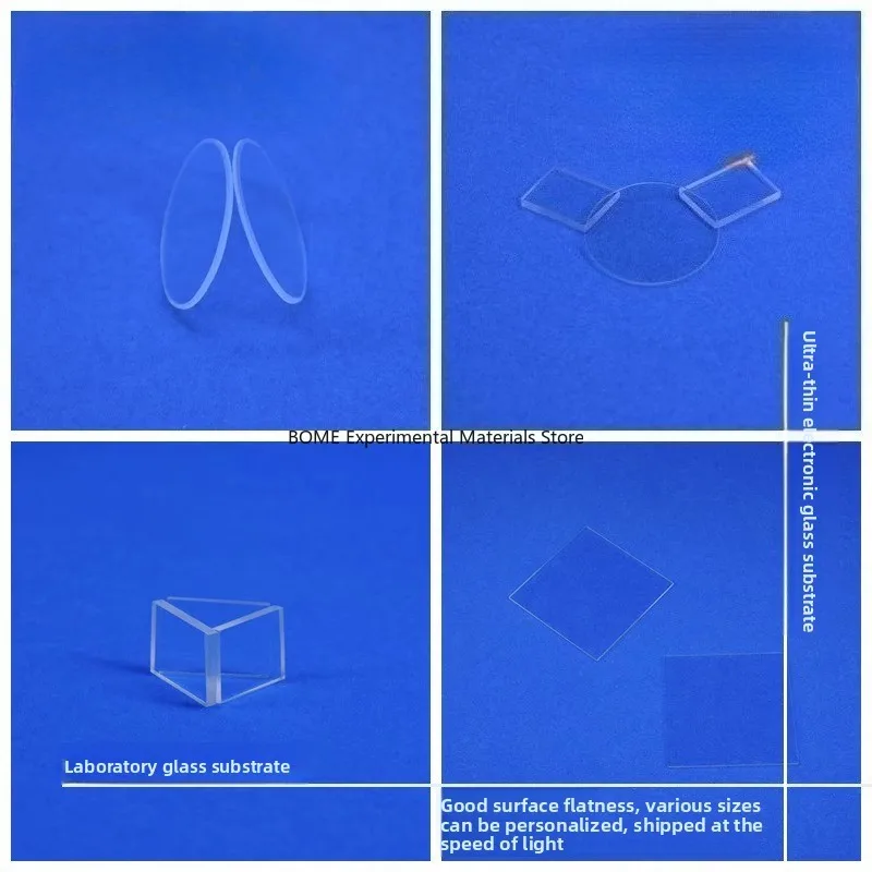 

Custom Lab Small Glass Slide Square Round Float Sodium Calcium 0.05 0.1 ~5mm Frostable Drillable Scratchable