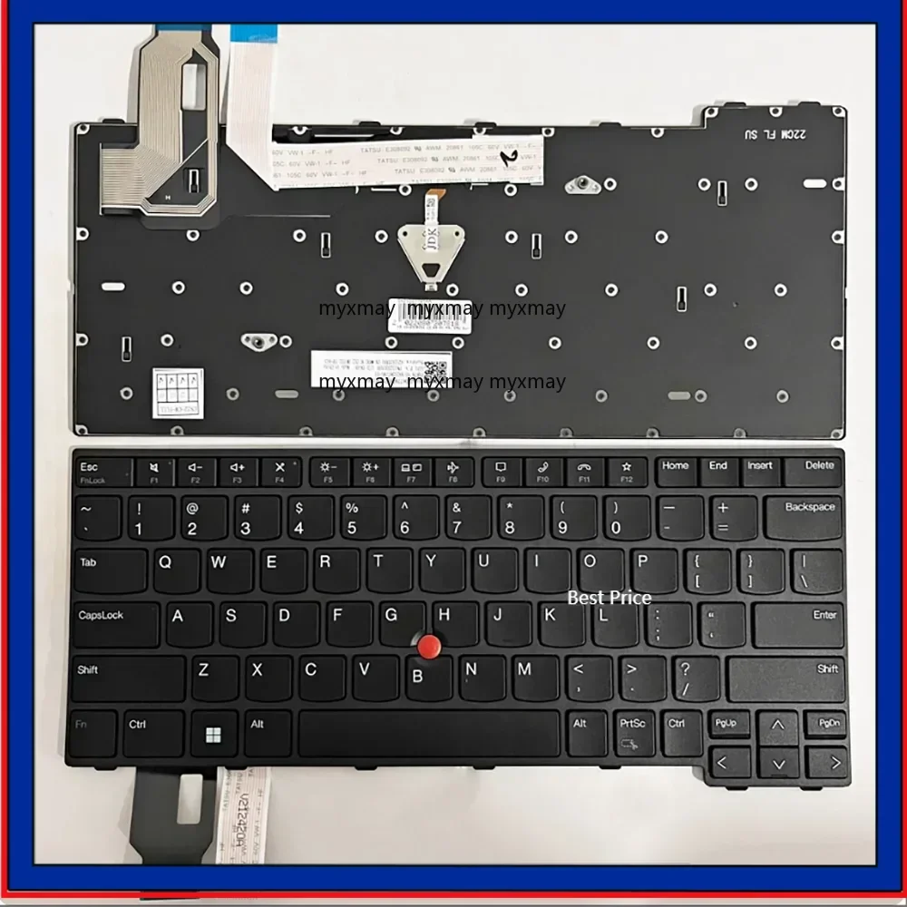 

US for Lenovo ThinkPad T14 Gen3 Gen4 P14s Gen3 Gen L14 Gen3 Gen4 TP00133B 21C5 Laptop Keyboard