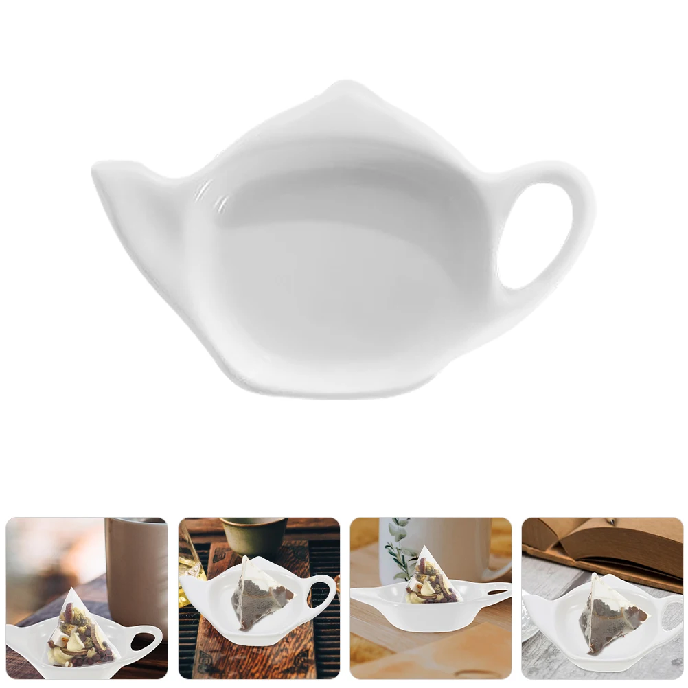 

2 Pcs Tea Bag Saucer Accessories Ceramic Appetizer Dish Plate Coaster Ceramics Small