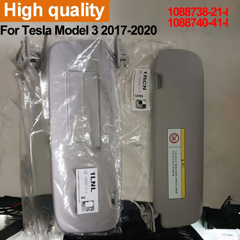 Original Car Sun Visor For Tesla Model 3 2017 2018 2019 2020 Vanity Mirror Sun Visor Replaces Accessories 1088738-21-I 1088740