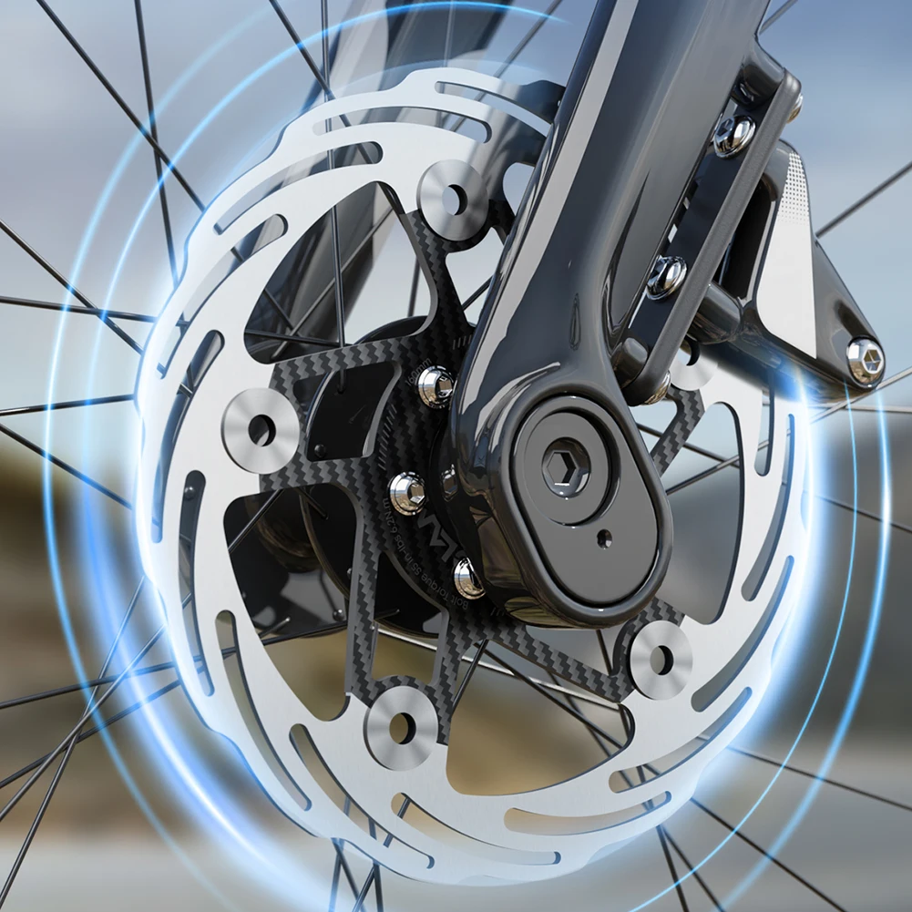 160/180 مللي متر دراجة الفرامل الدوار 6 ثقوب دراجة مكبح قرصي الدوار ألياف الكربون الطريق دراجة مركز قفل القرص الدراجات أقراص أجزاء #2