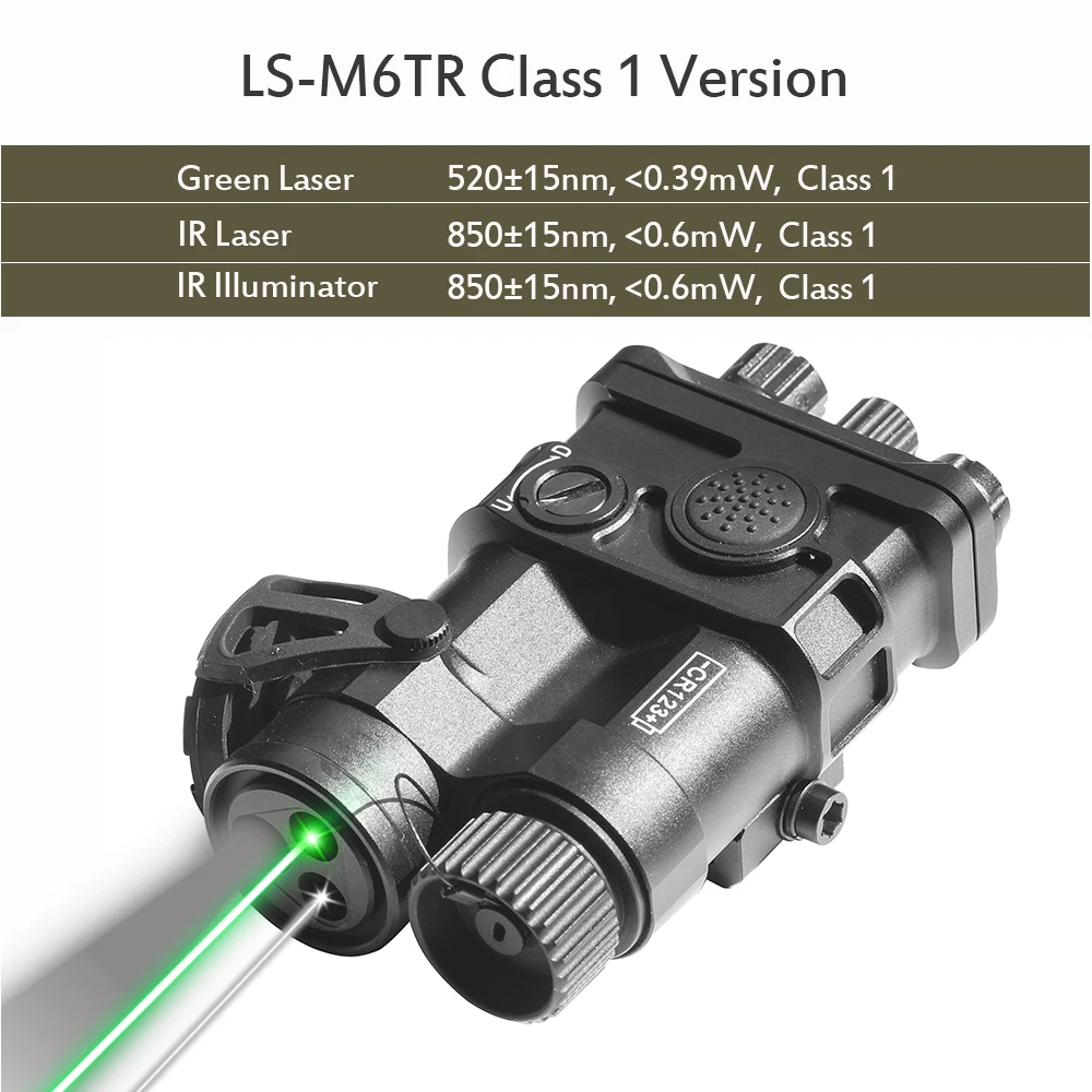 

CLASS1 Version LS-M6TR Visible Green and Infrared Dual Lasers & IR Illuminator Laserspeed Night vision Lasers