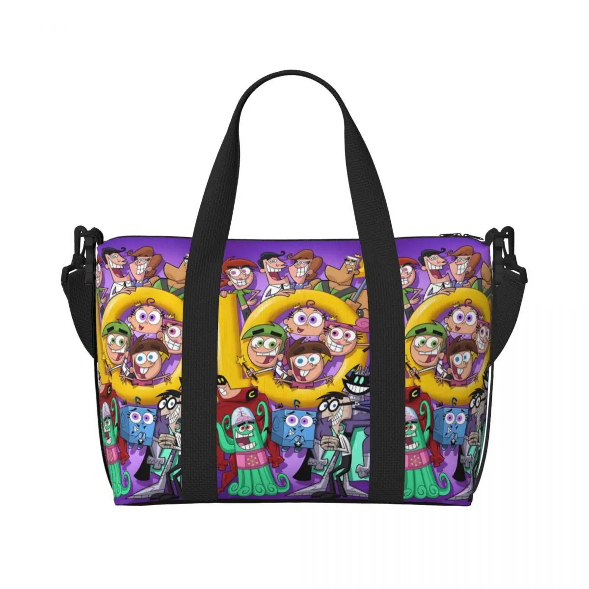 

Пляжная большая сумка на заказ The Fairly Oddparents, женская анимационная сумка с большим отделением, пляжные дорожные сумки для спортзала