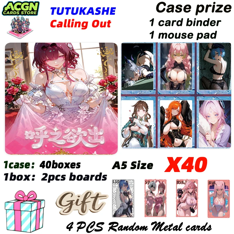 

Wholesale 2025 Newest A5 Size TUTUKASHE Calling Out Goddess Story Card Board Waifu Yae Miko Ganyu Doujin Toys Christmas Gift
