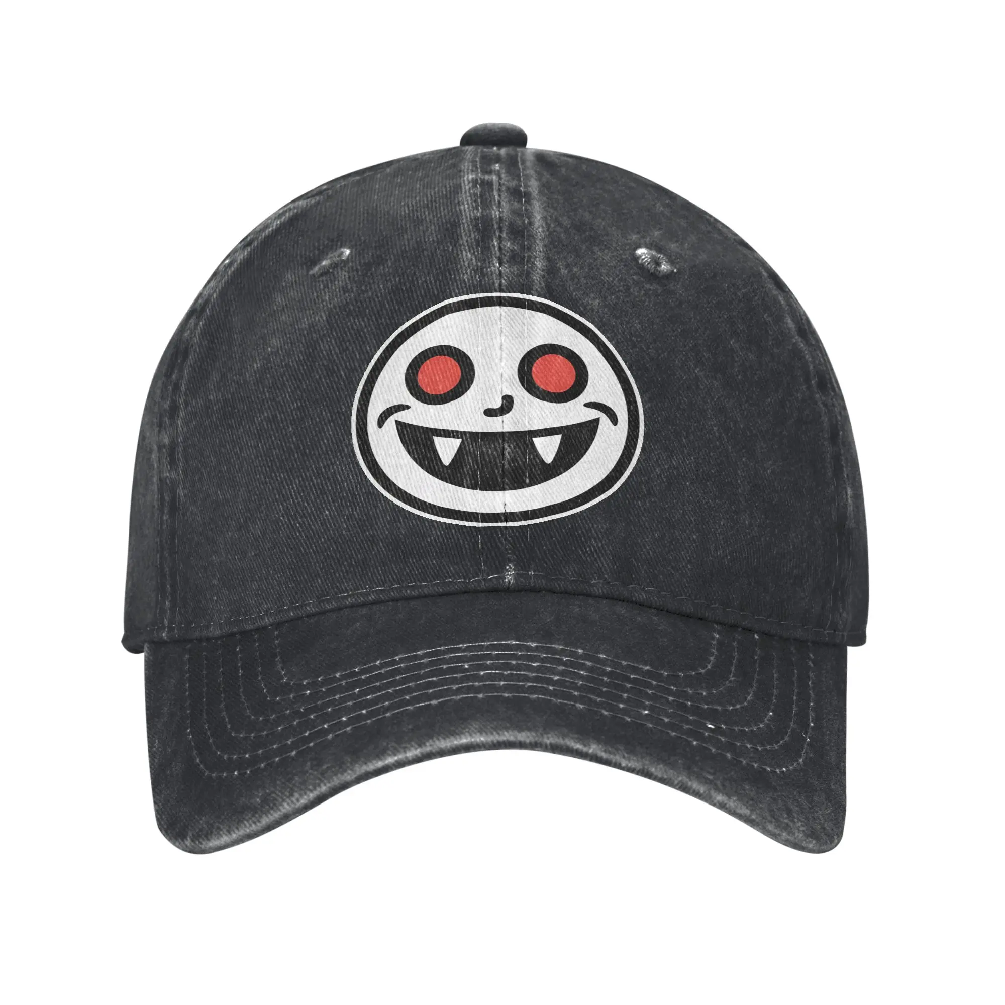 Men Women  Beach Epic Face Vampire Printed Hat Fashion Distressed Washed  Baseball Cap Adjustable