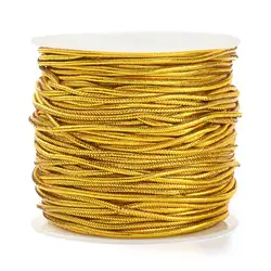 Approx 20m/roll 1mm Golden Silver Color Rubber Elastic Cord Stretchy String Cord Elastic Cord for DIY Jewelry Beading Making