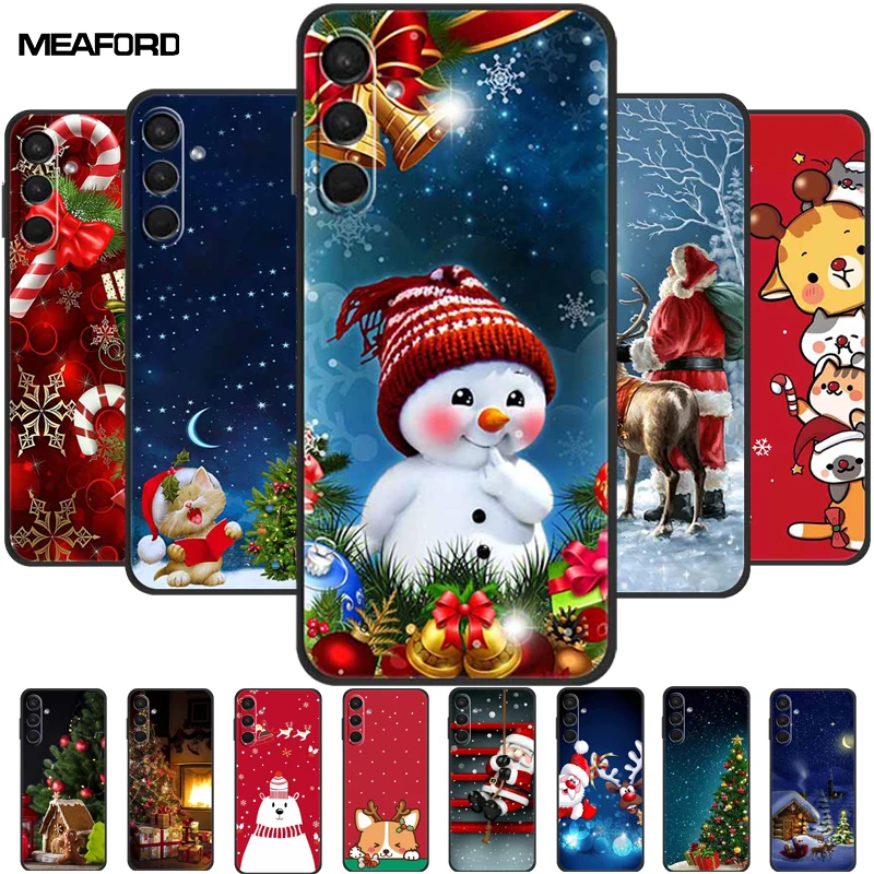 Christmas Cover For Samsung Galaxy A34 A54 A14 5G A24 A53 A33 A23 A13 Case Soft TPU Silicone Phone Covers for GalaxyA34 A 54 Bag