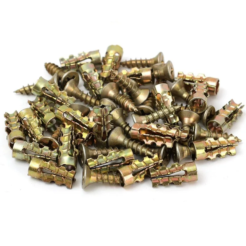 6×14mm Stone Expansion Screw Set Self Tapping Screws Drilling Plug Expansion Bolt Door Hinge Thread Repair Screws Fastener