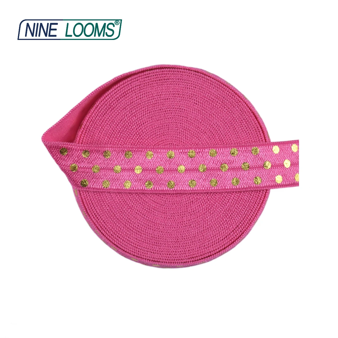 Neun Webstühle Folien druck über Gummibänder falten für 5/8 "15mm Leoparden Tupfen Spandex Bänder Haar gummi Stirnband Näh besatz 2 5 10 Yard – Detail 7