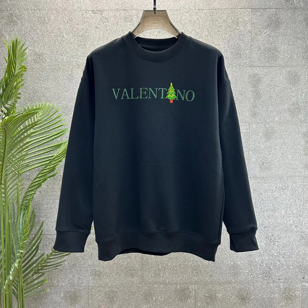 Autumn New Women's Sweater Spring and Autumn 24 New Letter Valen Print Men's Crew Neck Sweater Casual and Loose Sweatshirt Tino