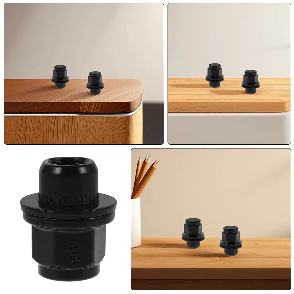 

2Pcs Black Tire Lug Nuts Heavy-Duty Wheel Nuts Set Vehicle Compatible Secure Fit Anti-Loosening for Cars Trucks Suvs Rim