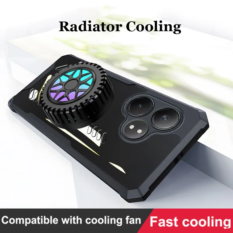 

Графеновые охлаждающие теплоотводящие прозрачные чехлы для Realme GT 7 Pro 6T Neo 3, подушка безопасности, мягкий силиконовый чехол из ТПУ с защитой от падения, чехол для телефона