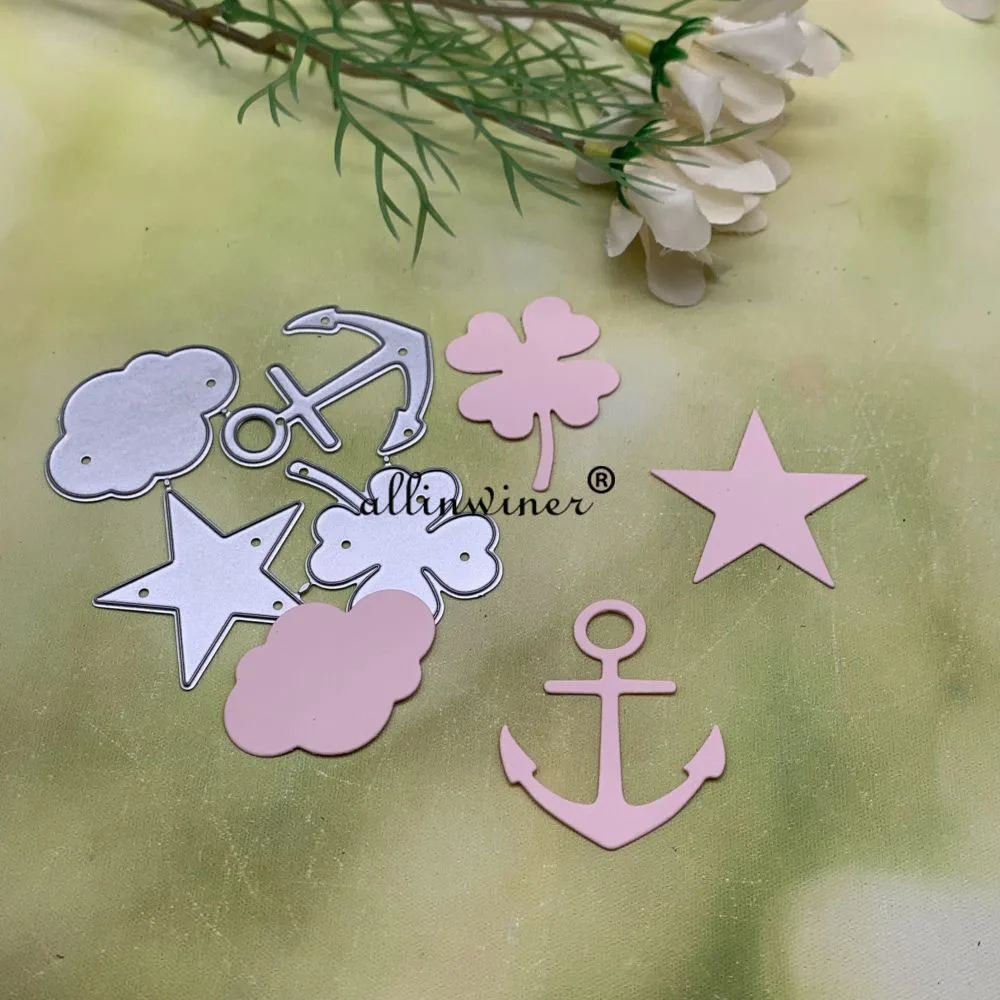 Anchor cloud four-leaf clover Metal Cutting Dies Stencils Die Cut for DIY Scrapbooking Album Paper Card Embossing