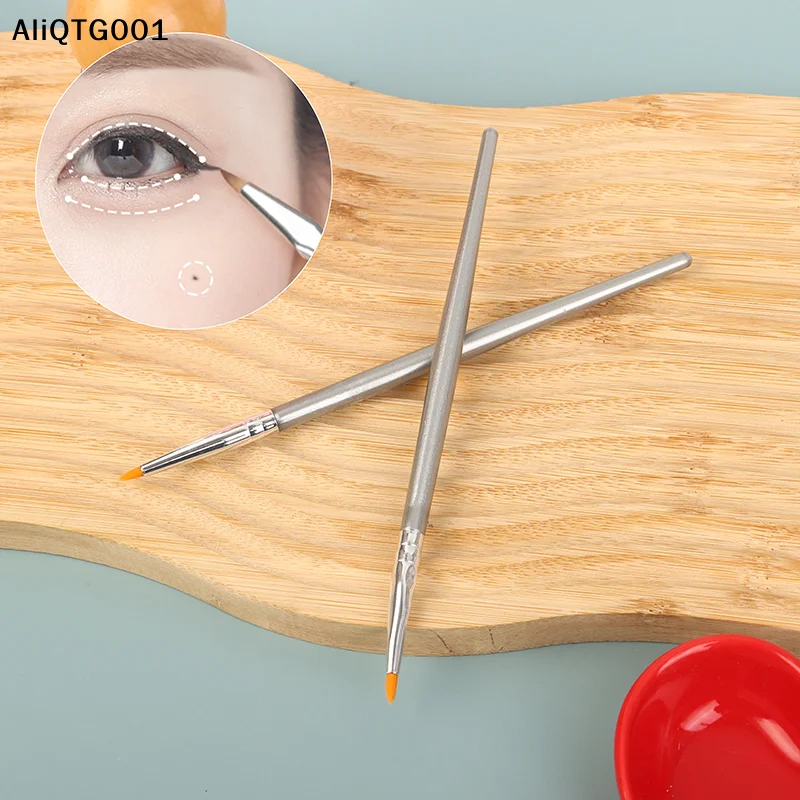 Pincel delineador de ojos en ángulo fino de precisión, herramienta delineadora de ojos en Gel con cerdas sintéticas, ángulo plano inclinado ultrafino para maquillaje de ojos