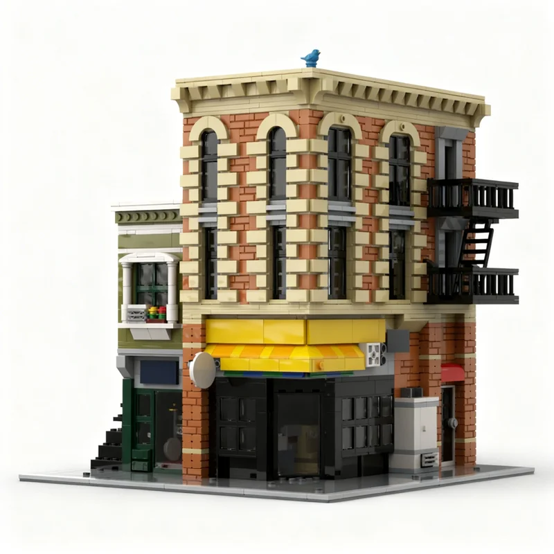 2355pcs MOC Corner Deli Grocery Modular Streetscape Model Building Blocks Architecture Toys Birthday Gifts Assemble DIY Idea Art