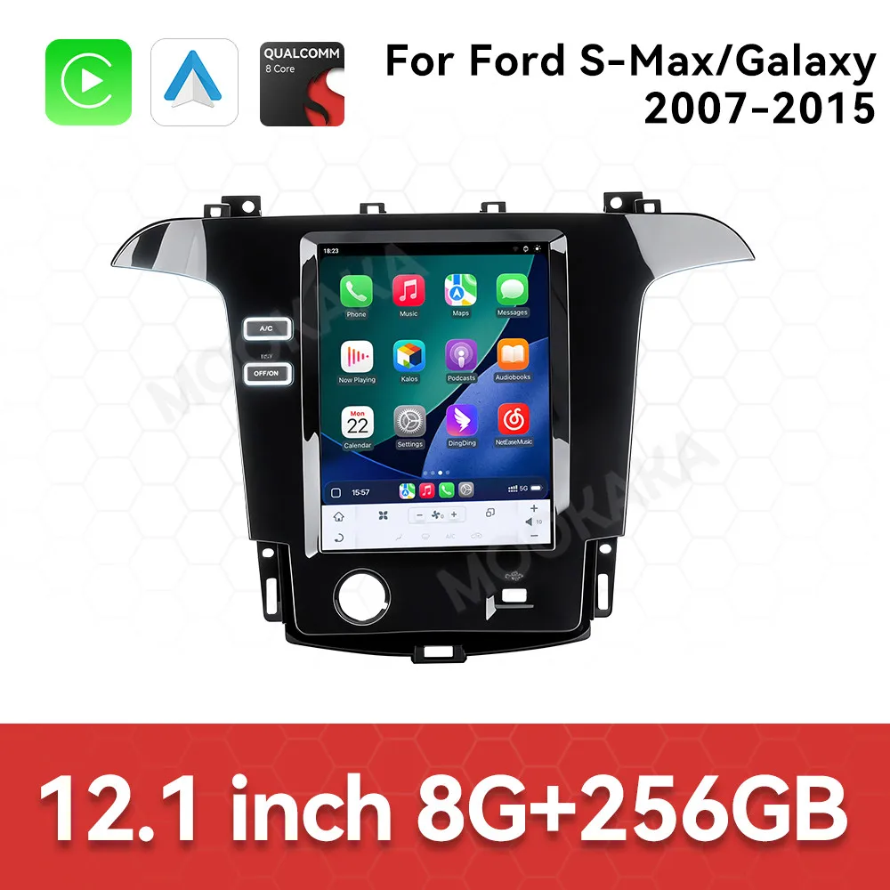 12.1 Inch Car Radio For Ford S-Max Galaxy 2007-2015 SMax Android Auto Carplay HiCar Stereo Multimedia Player GPS Navi Head Unit