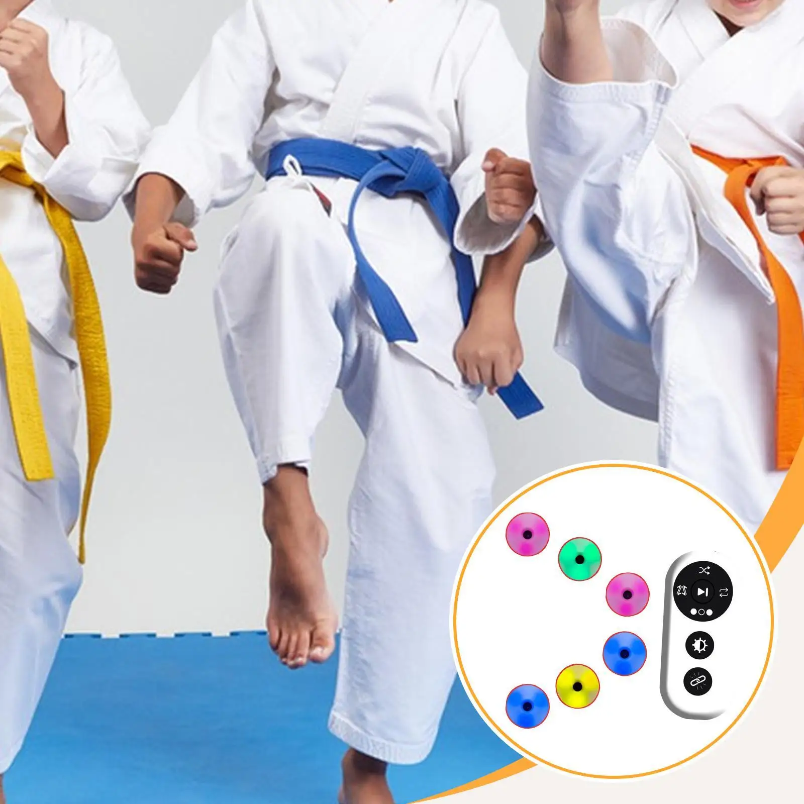 6x أضواء التدريب رد الفعل المحمولة رد الفعل مصباح الرياضة أضواء خفة الحركة التدريب مجموعة لكرة السلة القفز كرة القدم المبارزة الرياضيين