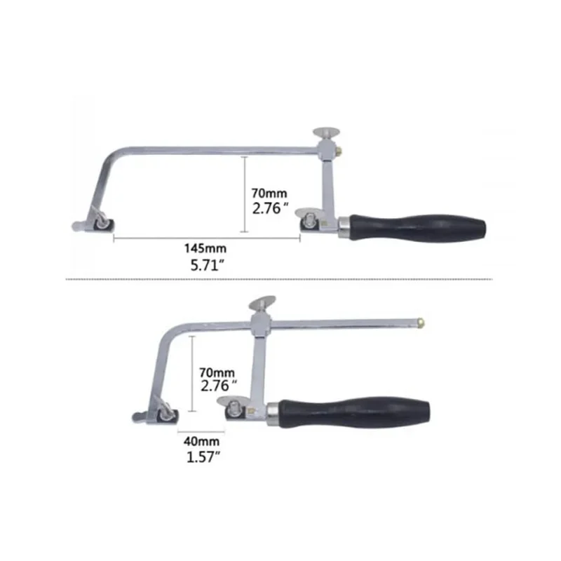Professional adjustable saw bow wooden handle jewelry U-shaped tops cover jig saw frame hand tool jeweler saw frame