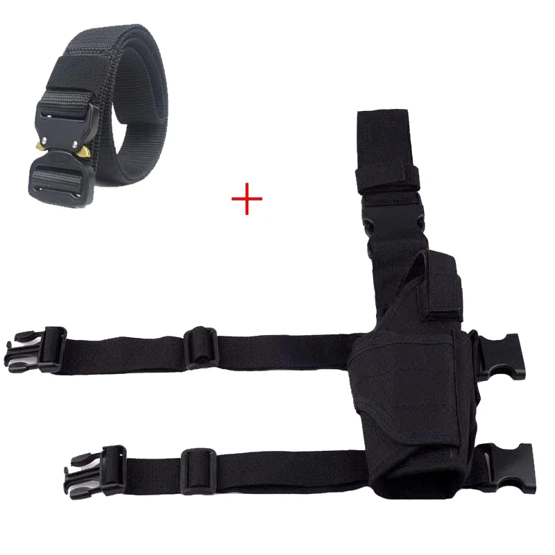 Tactical Accessories Nylon Holster Hunting Airsoft Pistol Gun Drop Leg Holster Pouch Adjustable Belt Holster For Universal Gun